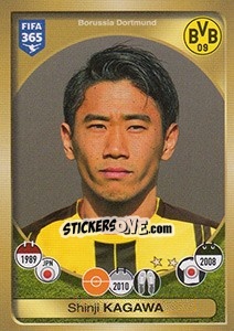 Sticker Shinji Kagawa - FIFA 365: 2016-2017. East Europe n. 252 - Panini