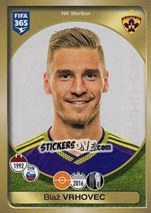 Cromo Blaž Vrhovec - FIFA 365: 2016-2017. East Europe - Panini