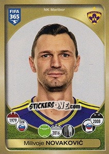 Sticker Milivoje Novakovic - FIFA 365: 2016-2017. East Europe n. 285 - Panini