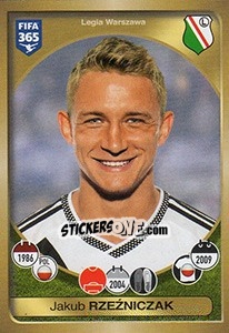 Sticker Jakub Rzeźniczak - FIFA 365: 2016-2017. East Europe - Panini