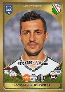 Sticker Tomasz Jodłowiec - FIFA 365: 2016-2017. East Europe n. 345 - Panini