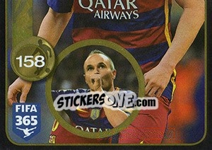 Sticker Andrés Iniesta (FC Barcelona) - FIFA 365: 2016-2017. East Europe n. 368 - Panini