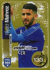Sticker Riyad Mahrez (Leicester City FC) - FIFA 365: 2016-2017. East Europe n. 376 - Panini