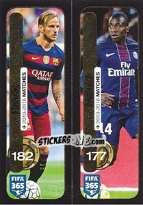 Sticker Ivan Rakitic (Fc Barcelona) / Blaise Matuidi (Paris Saint-Germain) - FIFA 365: 2016-2017. East Europe n. 377 - Panini