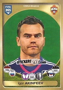 Sticker Igor Akinfeev - FIFA 365: 2016-2017. East Europe n. 422 - Panini