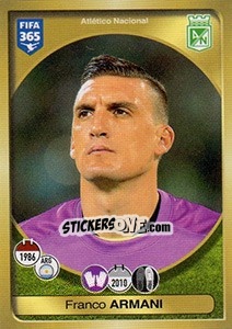 Sticker Franco Armani - FIFA 365: 2016-2017. East Europe n. 516 - Panini