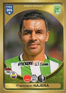 Sticker Francisco Nájera - FIFA 365: 2016-2017. East Europe - Panini