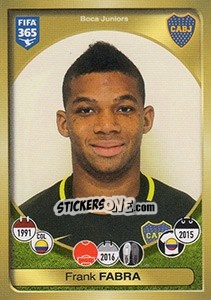 Sticker Frank Fabra - FIFA 365: 2016-2017. East Europe n. 545 - Panini