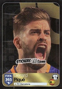 Sticker Gerard Piqué (FC Barcelona) - FIFA 365: 2016-2017. East Europe n. 566 - Panini