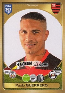 Sticker Paolo Guerrero - FIFA 365: 2016-2017. East Europe n. 624 - Panini