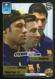Sticker Neymar Jr. / Lionel Messi / Luis Suarez (Fc Barcelona) - FIFA 365: 2016-2017. East Europe n. 641 - Panini