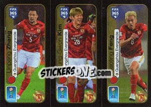 Sticker Zhang Linpeng / Kim Young-Gwon / Feng Xiaoting - FIFA 365: 2016-2017. East Europe n. 659 - Panini