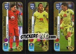 Sticker Moisés Muñoz / Paul Aguilar / Pablo Aguilar - FIFA 365: 2016-2017. East Europe - Panini