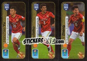 Sticker Yu Hanchao / Paulinho / Zheng Zhi - FIFA 365: 2016-2017. East Europe n. 661 - Panini