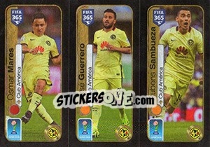 Sticker Osmar Mares / José Guerrero / Rubens Sambueza - FIFA 365: 2016-2017. East Europe - Panini