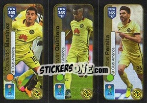 Sticker Osvaldo Martinez / Darwin Quintero / Oribe Peralta - FIFA 365: 2016-2017. East Europe n. 664 - Panini