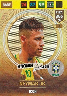 Sticker Neymar Jr - FIFA 365: 2016-2017. Adrenalyn XL - Nordic edition n. 3 - Panini