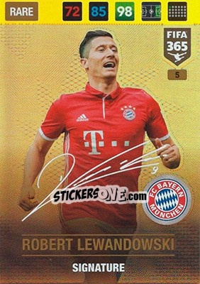 Sticker Robert Lewandowski - FIFA 365: 2016-2017. Adrenalyn XL - Nordic edition n. 5 - Panini