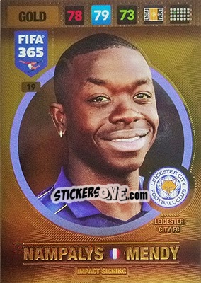 Sticker Nampalys Mendy - FIFA 365: 2016-2017. Adrenalyn XL - Nordic edition n. 19 - Panini
