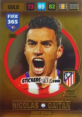 Sticker Nicolás Gaitán - FIFA 365: 2016-2017. Adrenalyn XL - Nordic edition n. 21 - Panini