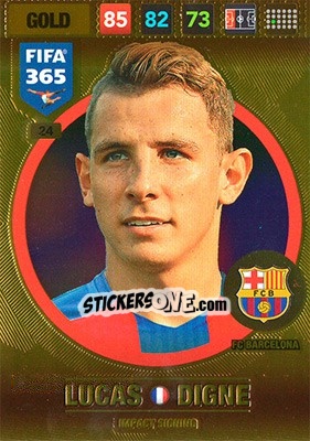 Sticker Lucas Digne - FIFA 365: 2016-2017. Adrenalyn XL - Nordic edition n. 24 - Panini
