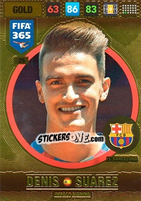 Sticker Denis Suarez - FIFA 365: 2016-2017. Adrenalyn XL - Nordic edition n. 25 - Panini