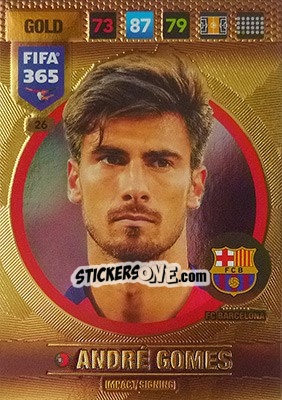 Sticker André Gomes - FIFA 365: 2016-2017. Adrenalyn XL - Nordic edition n. 26 - Panini