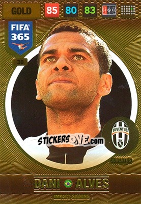 Sticker Dani Alves - FIFA 365: 2016-2017. Adrenalyn XL - Nordic edition n. 38 - Panini