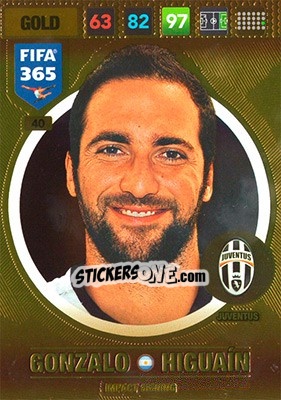 Sticker Gonzalo Higuain - FIFA 365: 2016-2017. Adrenalyn XL - Nordic edition n. 40 - Panini