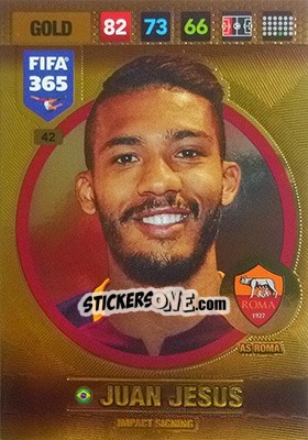 Figurina Juan Jesus - FIFA 365: 2016-2017. Adrenalyn XL - Nordic edition - Panini