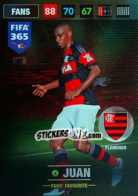 Sticker Juan - FIFA 365: 2016-2017. Adrenalyn XL - Nordic edition n. 48 - Panini