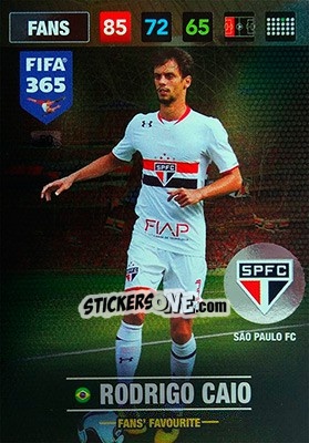 Sticker Rodrigo Caio - FIFA 365: 2016-2017. Adrenalyn XL - Nordic edition n. 50 - Panini