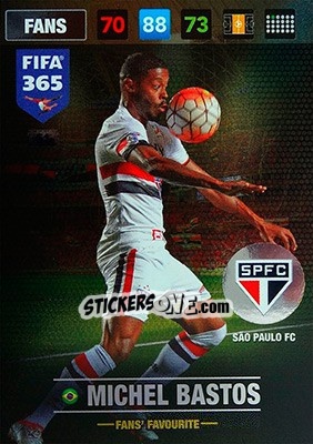 Sticker Michel Bastos - FIFA 365: 2016-2017. Adrenalyn XL - Nordic edition n. 51 - Panini