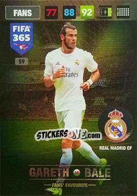 Sticker Gareth Bale - FIFA 365: 2016-2017. Adrenalyn XL - Nordic edition n. 59 - Panini
