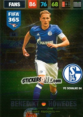 Sticker Benedikt Höwedes - FIFA 365: 2016-2017. Adrenalyn XL - Nordic edition n. 64 - Panini