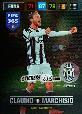 Sticker Claudio Marchisio - FIFA 365: 2016-2017. Adrenalyn XL - Nordic edition n. 66 - Panini