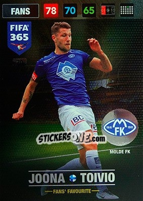 Sticker Joona Toivio - FIFA 365: 2016-2017. Adrenalyn XL - Nordic edition n. 70 - Panini