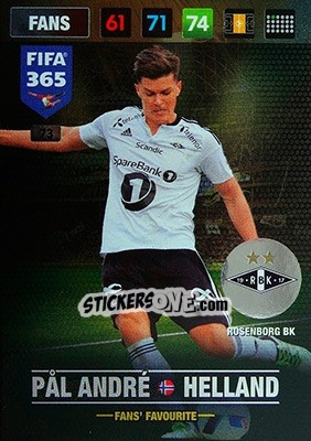 Sticker Pål André Helland - FIFA 365: 2016-2017. Adrenalyn XL - Nordic edition - Panini