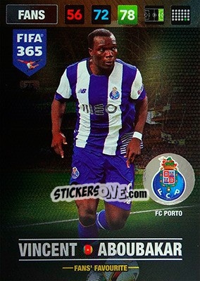 Sticker Vincent Aboubakar - FIFA 365: 2016-2017. Adrenalyn XL - Nordic edition n. 75 - Panini