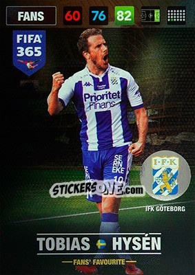 Sticker Tobias Hysén - FIFA 365: 2016-2017. Adrenalyn XL - Nordic edition - Panini