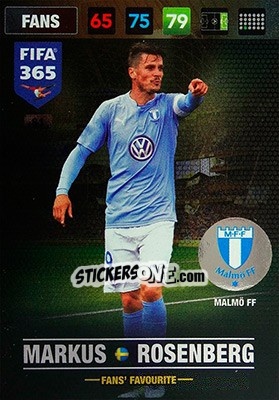 Sticker Markus Rosenberg - FIFA 365: 2016-2017. Adrenalyn XL - Nordic edition n. 81 - Panini