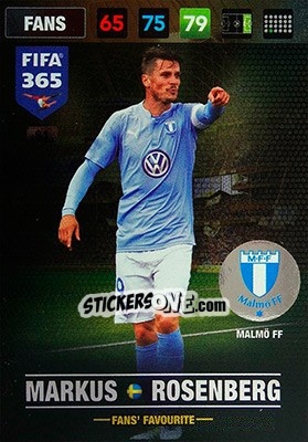 Sticker Markus Rosenberg - FIFA 365: 2016-2017. Adrenalyn XL - Nordic edition - Panini