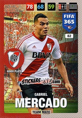 Sticker Gabriel Mercado - FIFA 365: 2016-2017. Adrenalyn XL - Nordic edition n. 82 - Panini