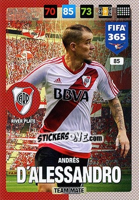Sticker Andrés D'Alessandro - FIFA 365: 2016-2017. Adrenalyn XL - Nordic edition n. 85 - Panini