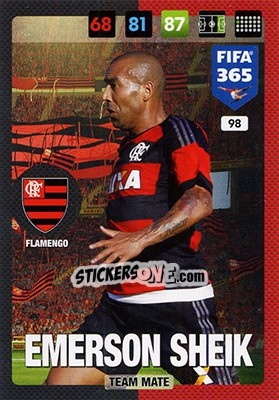 Sticker Emerson Sheik - FIFA 365: 2016-2017. Adrenalyn XL - Nordic edition n. 98 - Panini