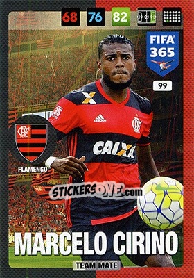 Sticker Marcelo Cirino - FIFA 365: 2016-2017. Adrenalyn XL - Nordic edition n. 99 - Panini