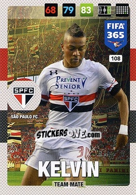 Sticker Kelvin - FIFA 365: 2016-2017. Adrenalyn XL - Nordic edition n. 108 - Panini