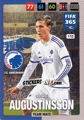 Sticker Ludwig Augustinsson - FIFA 365: 2016-2017. Adrenalyn XL - Nordic edition n. 110 - Panini
