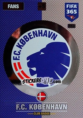 Sticker Club Badge - FIFA 365: 2016-2017. Adrenalyn XL - Nordic edition n. 113 - Panini
