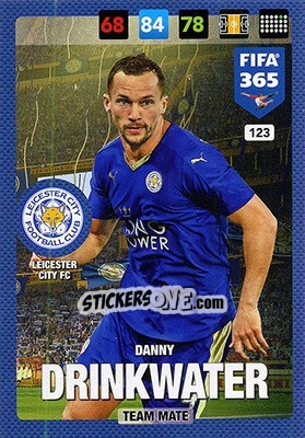 Sticker Danny Drinkwater - FIFA 365: 2016-2017. Adrenalyn XL - Nordic edition n. 123 - Panini